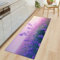 Generic Küchenläufer Lila Küchenmatte 60x180 cm, Lavendel Pflanzen rutschfest Waschbar Küchenteppich Teppich Läufer Küche, Anti-Müdigkeit Teppichläufer, Staubdicht Fußmatte