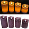 Online Fuchs 4 LED Kerzen aus Echtwachs im Set mit spiegelnder Flamme, Dimmer, Timer und Fernbedienung - 204 (Lila)