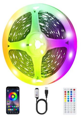PSTAR TV Led Lights 4M, TV Led Backlight USB Powered for 55-65 inch TV/Monitor Behind Lighting, with Remote Control and apps for TV/PC Christmas Decoration