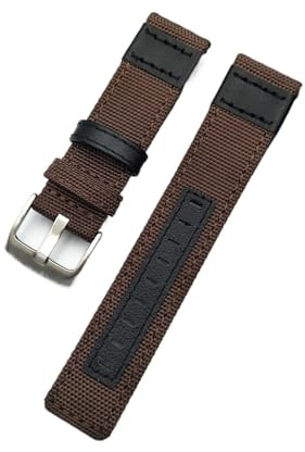 Aqxyxsw Nylon-Leder-Uhr-Band-Band-kompatibel mit Jeep 20mm 22mm 24mm Männer Watch Strap Army Green Leder Handgelenkbanduhr Zubehör lingli(S5,22mm)