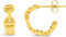 ARS-ARGENTI Creolen Ohrringe Damen Mädchen Sterling Silber 925 Gold 18K - hypoallergen (Luxuriöse zarte Creolen im Kettendesign NEVAEH Edelstahl 18K vergoldet 24x5mm)