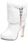 Stivali invernali da donna foderati in pelle, eleganti stivali da donna, con tacco alto, stivali da lavoro, stivali invernali, bianco, 37 EU