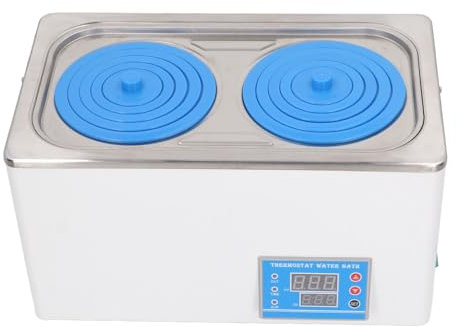 Digitales Thermostat Isches Wasserbad 7L Labor Wasserbad Timing Bereich 1-999min Heizung 600W Labor mit 2 Öffnungen für Gebrauch Edelstahl Innen