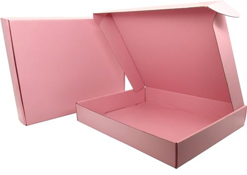 Cenoid Medium Postal Boxes, 33x25.4x5cm Pink Postage Parcel Shipping Cardboard Boxes for Posting Shipping Delivery Packaging boxes for Small Business (Pack of 25)