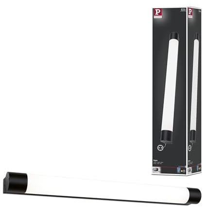 Paulmann 71214 WD Orgon IP44 Steckdose LED 11,2W 700mm Schwarz 230V Metall/Acryl