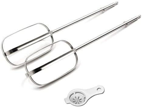 EMDMGJ Electric Handheld Mixer Head, 2pcs Stainless Steel Mixing Rods, Compatible For Kenwood HM520/530/620/320,Compatible For Tefal Handheld Mixer Electric Mixer Replacement Attachment