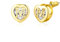 Herz Initial Ohrstecker 14K Gold plattiert CZ Hypoallergen Alphabet Buchstabe Initial Ohrringe Geburtstag Geschenke für Frauen(M)