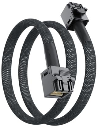 ipolex Internes Mini SAS HD Kabel, Mini SAS SFF-8643 zu SFF-8643 Kabel, 0.8 Meter (2.6ft).