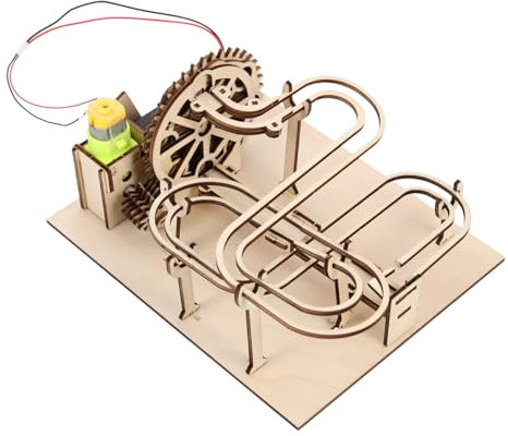 Abaodam 1 Satz Dreidimensionales Puzzle Murmelbahn-Puzzle Murmelbahn 3D-Puzzle Laufpuzzle Aus Holz 3D-laufpuzzle Light Brown Hölzern