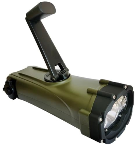 Linterna De Energía Manual Linterna Manual con Luz Conmutable, Linterna Dinamo Recargable por USB para Uso Doméstico, Linterna Manual Impermeable para Exteriores con Manivela