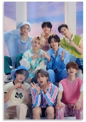Sumooa Poster Kids Music South Korean Boy Band Poster Für Zimmer, Ästhetische Leinwand-Wandkunst, Schlafzimmer-Dekor 12x18inch(30x45cm)