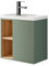 UEV Waschtisch mit Unterschrank hängend 50,5cm,Gäste-WC Waschtisch kleine, Waschbecken mit Wasserhahn, Waschtischunterschrank hängend, Waschplatz ausreichend Stauraum,Badmöbel Set für Badezimmer grün
