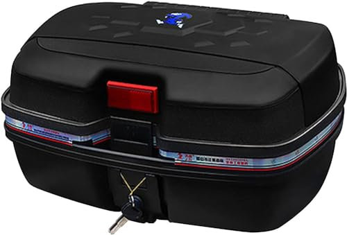Motorrad Topcase Abschließbare Schnellverschluss Aufbewahrungsbox für Roller und Moped, Universal Befestigung für sicheres Tourengepäck