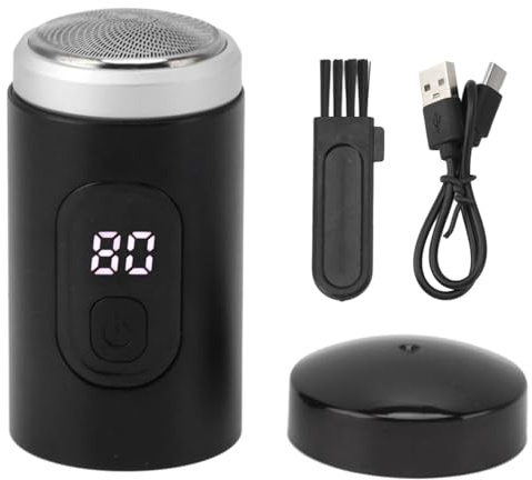 Tragbarer Mini Electric Bart Trimmer, IP7X Wasserdicht 65000 U/Min USB Wiederaufladbarer Bart Groomer mit Einer Lang Anhaltenden Batterie für die Reise, Vielseitiger Gebrauch, Ruhiger Betrieb
