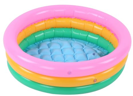 Kinderpool Aufblasbar Weicher aufblasbarer Swimmingpool, runde Form, helle Farbe(S)