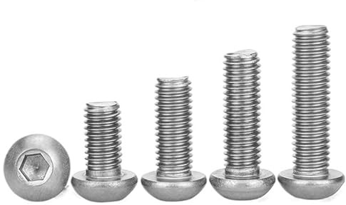 5PCS TA2 Titan Pan Kopf Innensechskant Schrauben Gr2 Titan Legierung Runde Kopf Schrauben Reinem M2 M 2,5 M3 M4 M5 M6(50mm,M4 (5PCS))
