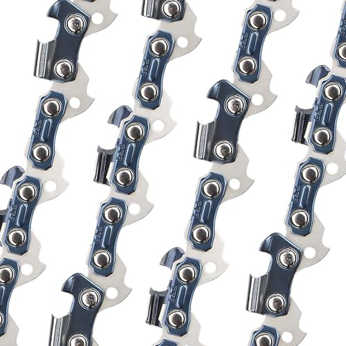 E & S 4 Pack 12 Inch Chainsaw Chain 3/8 LP Pitch .043 Gauge 45 Drive Links Semi-Chisel Chain Saw Chains for Oregon, Stihl, Husqvarna, Poulan, Craftsman, Greenworks and More Chainsaw Brands
