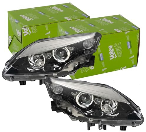 2x Valeo Halogen Scheinwerfer Satz | 044535 + 044536 Kompatibel mit Laguna III (BT0/1),Laguna III Grandtour (KT0/1)
