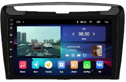 Autoradio Carplay per Lancia Ypsilon 2012-2020 Mirror Link/Usb/Type-C/Telecamera di Backup/Microfono/Autoradio Compatibile, 4 Nucleo 2G+32G