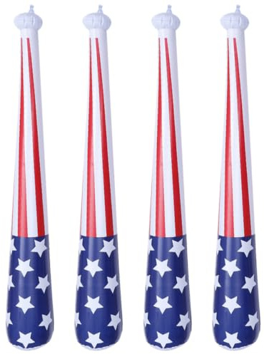 HOODANCOS 4 Mazze da Baseball Gonfiabili in Pvc Design Speciale, Giocattoli Gonfiabili per Feste a Tema e Premi per Carnevali