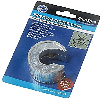 Blue Spot 30134 - Tagliatubi automatico, rotella di incisione di ricambio inclusa, 22 mm