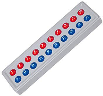 SCHUBI ABACO 20 mit Zahlen: Modell A 10/10 Kugeln (rot/blau) (SCHUBI Abaco 20 mit Zahlen: Zahlenverhältnisse zeigen mit dem genialen Dreh!)