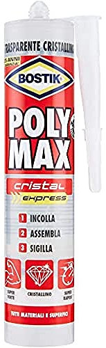Bostik Poly Max Original Express Crystal Colla di Montaggio Cartuccia 300g Trasparente