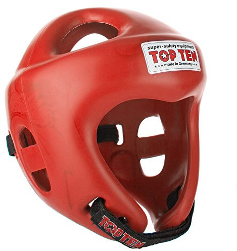 TOP TEN Kopfschutz Fight (Olympia) Red - Small S Rot Kopfschutz Competition Fight