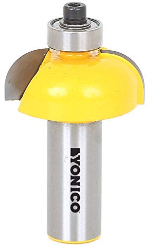Yonico 13154 - Cove Edge Forming Router Bit, Radius: 3/8 - 1/2 Shank