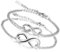 Flongo Unendlichkeit Armband EIN Paar Verstellbar Freundschaftsarmband Partner Armband Edelstahl Armbänder Fußkettchen bedeuten endlose Freundschaft Silber BFF Armbänder Damen