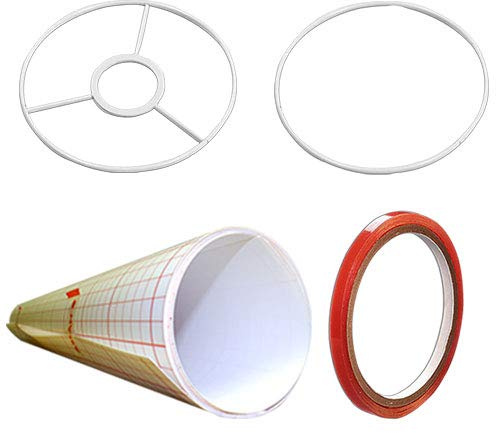 Lampenschirm-Set zum selbst Bauen, zylindrisch 30 cm