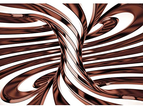 Runa Art Fototapete 3D illusion 352 x 250 cm Vlies Tapeten XXL Moderne Wandtapete Wohnzimmer Schlafzimmer Braun Weiss 9144011b