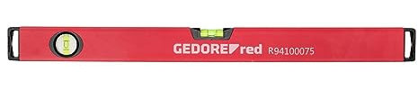 GEDORE red Wasserwaage, 600 mm lang, mit Vertikal- und Horizontal-Libelle, Messgenauigkeit +/- 0,5 mm/m, R94100075