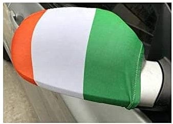 AZ FLAG AUSSENSPIEGEL Flagge Irland 2 stück - IRISCHE Autospiegelfahne - Spiegel Car Cover spezielle Auto