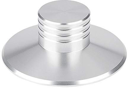 Neue Black Record Weight Clamp LP Vinyl Plattenspieler Metall Disc Stabilizer(Silber-)