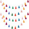 WILLBOND 4 Packungen Baumwolle Quaste Girlande Bunte Quaste Banner Dekorative Wand Hängend für zu Hause Dekoration Hochzeit Geburtstag Baby Dusche Party Bedarf