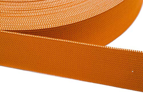 Jajasio Gummiband zum Nähen 40mm Breit in 20 Farben 04 - orange 12 Meter