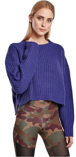 Urban Classics Ladies Wide Oversize Sweater bluepurple L