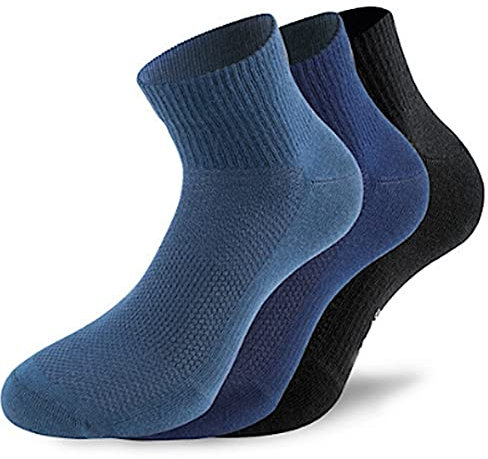Lenz Performance Quarter Tech Socken, blau/dunkelblau/schwarz, 35-38