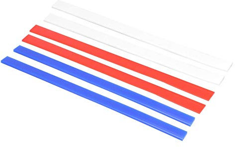 6Pcs Measuring Dough Strip, 15'' Professional Silicone Guide Sticks Rolling Pin Guides Perfection Strips Rolling Strip for Cookies Pies Baking(White, Blue, Red) - 3 Size - 2MM/4MM/6MM