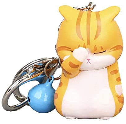 Zonster Mignon Timide Chat Keychains Joufflus Kit Kit Cornage Bile Bilets Ornement Clés Organisateur Mode Animal Bijoux Femmes Accessoires