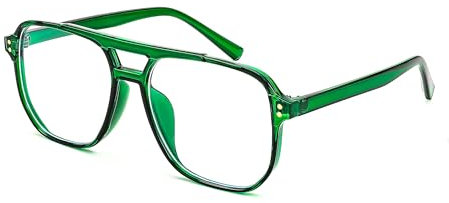 FEISEDY Retro 70er 80er Blaulichtfilter Brille Damen Ohne Stärke Herren Computerbrille mit Blue Light Blocking Glasses PC Gaming Brillen B2866