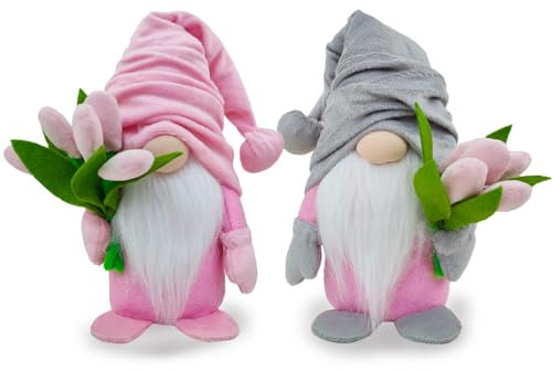 Zemolo 2Stück Weihnachten Geschenke für Mama Mutter Frauen Wichtel Tulpen Geschenke Plüschpuppen GNOME Wichtel Deko Geschenk für Freundin Ehefrau Geschenk für Weihnachten Thanksgiving