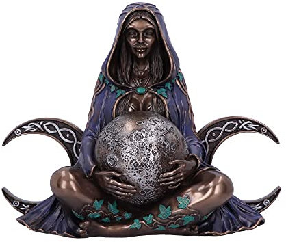 Nemesis Now Dreifach-Mondgöttin-Figur, Bronze, 36 cm, wunderschön geformtes Design, Dreifachmond-Göttin, Wicca-Geschenkware, aus feinstem Harz gegossen, fachmännisch handbemalt