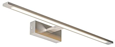 Qazqa - Design Bad I Badezimmer Wandleuchte Stahl I Silber I nickel matt 62 cm inkl. LED IP44 - Jerre - Stahl Länglich - I LED