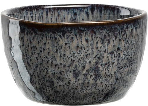 Leonardo Matera Keramikschalen Set 12-teilig - Kleine Schalen aus Keramik - Durchmesser 8,3 cm, Höhe 5 cm - Inhalt 150 ml - Mikrowellengeeignet, spülmaschinenfest - 12er Set in anthrazit, 022992