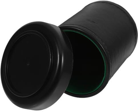 Zerodeko 1 Set Zarte Requisiten Leder Party-Würfelbecher-Shaker Würfel-Shaker Backgammon-Würfelhalter Miniatur- Vintage-Kunststoff-Halterung Stummschaltung Rollen Sie Die