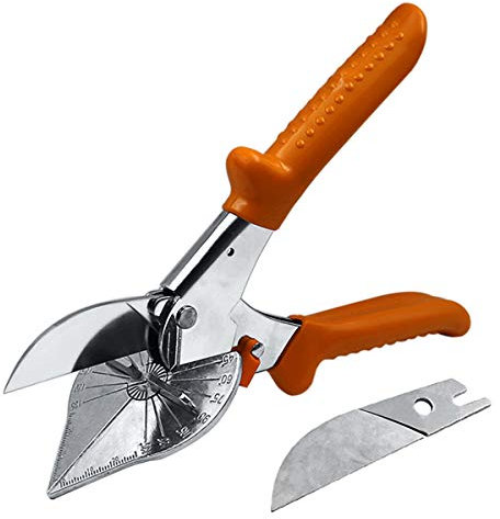 YyDDs 45 ° -135 ° Winkel-Gehrungsschere, Multifunktions-Kabelkanal, Viertelkreis-Schneidwerkzeug zum Schneiden von PVC-PPR-PE-Rohren, Abzweigungen, Drähten, einschließlich Ersatzklinge