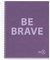 Miquelrius - Notizbuch Be Eco A5, 80 Blatt 90 g/m², Punkte, 1 Farbstreifen, fester Einband, amethystviolette Botschaften