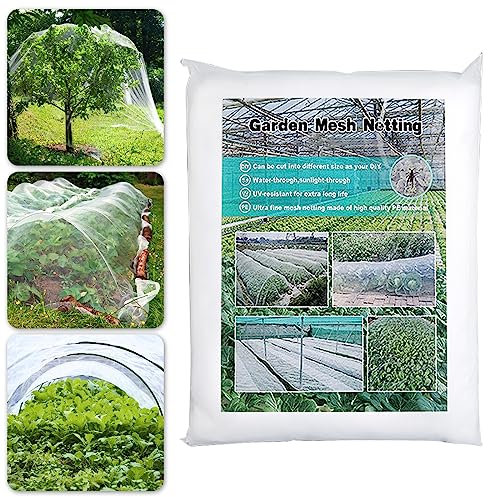2,4 x 9,8 m Gartennetz für Pflanzen, Insektengartennetz für Gemüseschutz, Gewächshaus, Pflanzenbarriere für Obst, Blumen und Pflanzenschutz, Netzgewebe